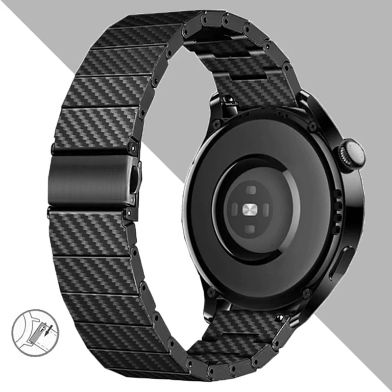 20mm 22mm Watchband For Samsung Galaxy Watch 6 5 4 3 Carbon Fiber Strap For Amazfit Bip 3 GTS 4/3/GTS 2 Mini/GTR4 Huawei GT4 GT3