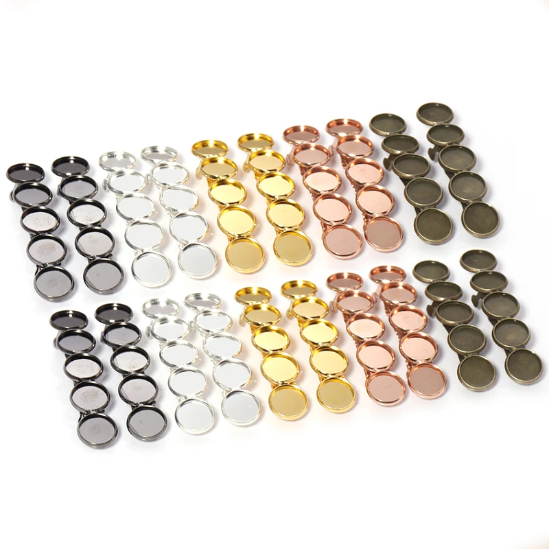 

2pcs 12mm Hair Clip Blank Setting Cabochon Base 4/5 Trays Copper Material Hairpin Hair Clips Base For DIY Jewelry Making