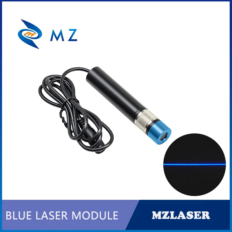 

Adjustable Focusing Blue Line Laser Diode Module D18mm 450nm 50mW 100mW 5V 12V 24V Industrial Grade for Woodworking Machinery