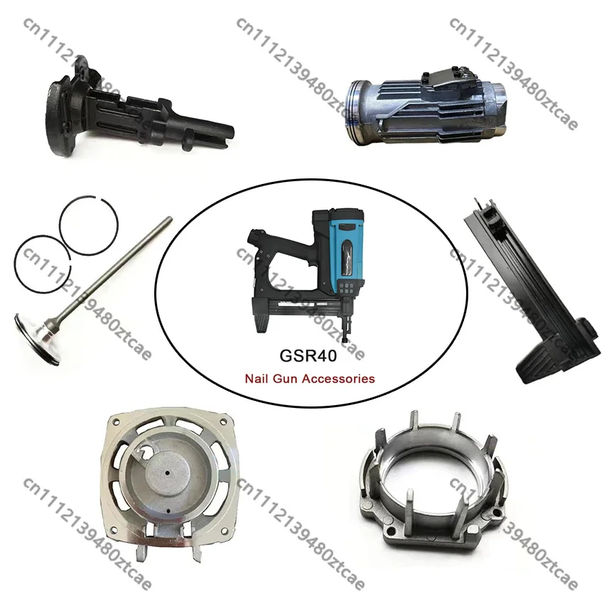 Multifunctional GSR40 Nail Gun Accessories, Original Clip Gas Canister Nozzle Pin Set for Gas Powered Stapler