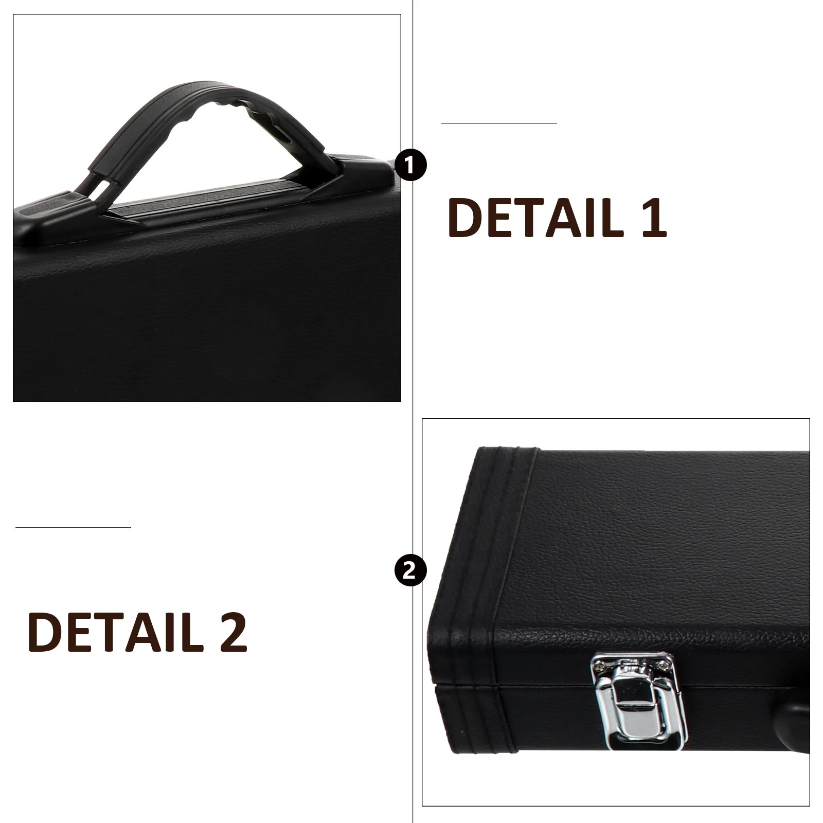 

Lifting Handle Waterproof Pu Flute Case Buckle Padded Storage Box Concert Professional Portable Bag For