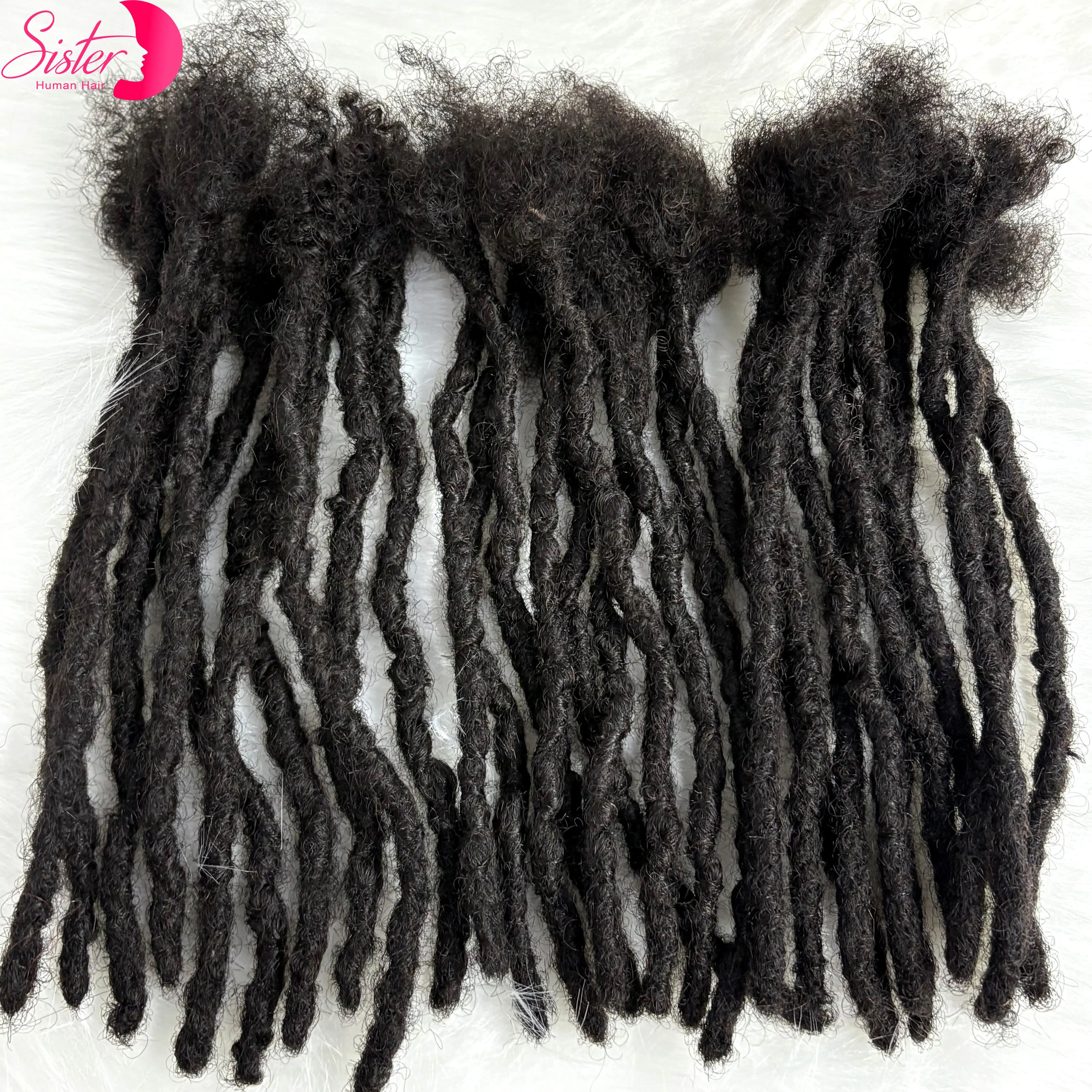 0,1-0,6 cm 4-8 Zoll 100% Echthaar Inter-Loc-Extensions, handgefertigte Dreadlock-Extensions für Männer, Frauen und Kinder, können gefärbt werden – Detail 13