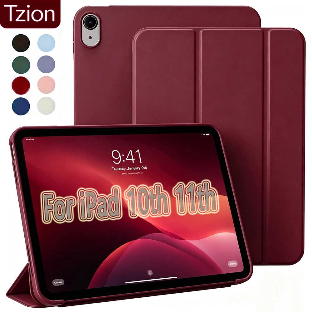 Hülle für iPad (A16) 11. Generation 11 Zoll 2025/10. Generation 10,9 Zoll 2022 Magnetische Auto-Wake/Sleep Flip Smart Cover