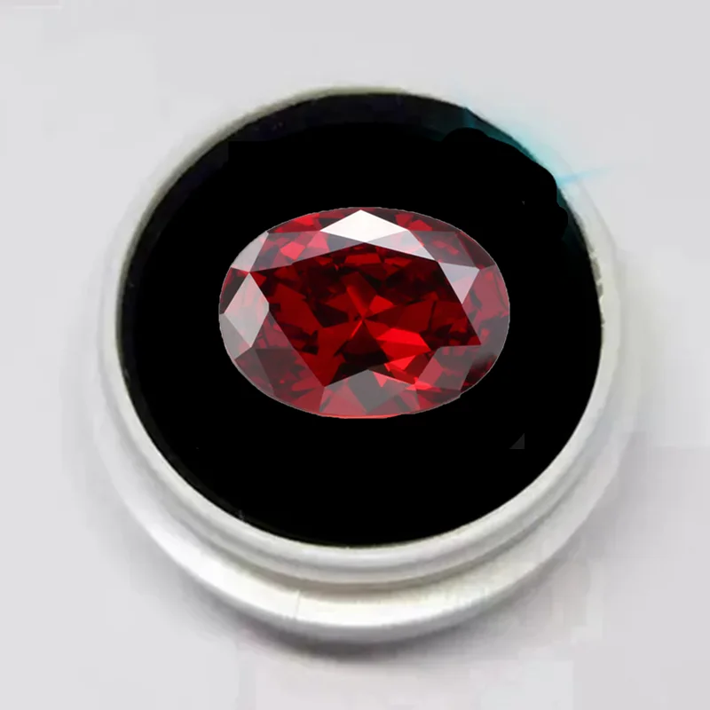 Brillant geschliffene 13x18mm ovale rote Labor-Rubin-Edelsteine Granat DIY Schmuck VVS Edelstein für DIY Schmuckherstellung – Detail 3