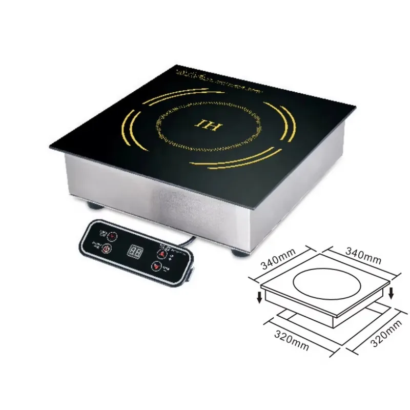 Airo High Power Commercial Hotel Kitchen Restaurant Appliances Electric Stove Touch Panel Hidden Induction Hob for Hotpot