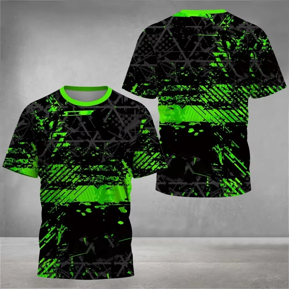 Camiseta para hombre con estampado novedoso, camiseta de tenis de verano, Camiseta deportiva Unisex, ropa transpirable de manga corta con cuello redondo, camisetas de Fitness ﻿