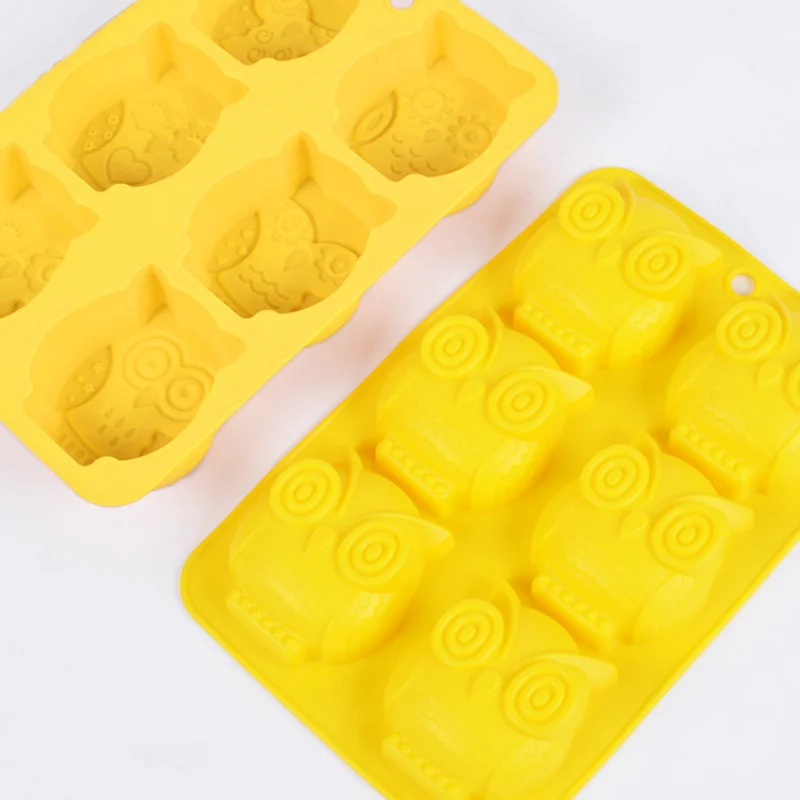 Porous Owl Silicone Baking Mold Multi Style Animal DIY Chocolate Cake Candy Biscuit Jelly Ice Making Set Soap Candle Mould Gifts