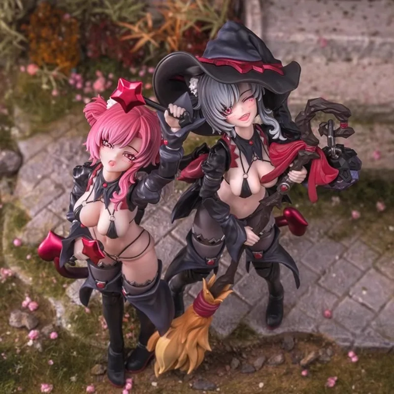 

Witch Star Chuan Cat Dimensional Figure Fifth Play Apprentice Black Hair Red Hair 1/12 The Motive Create Mecha Magic Maker Model