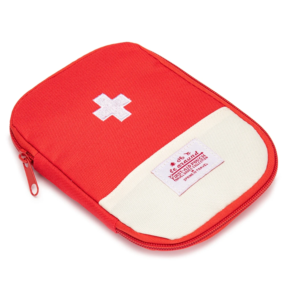 

Red First Aid Bag Empty 1st Aid Bag Section Dividers Medical Travel Medicine Bag for Car Home Office Kitchen Sport Outdoors