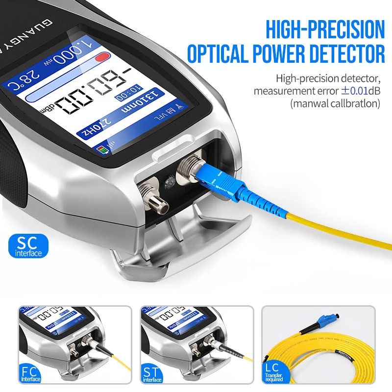 Оптический измеритель мощности Y9, волоконно-оптический визуальный дефектоскоп, волоконно-тестер Rj45, кабель сухой батареи OPM -70 ~ + 6 дБм VFL 5