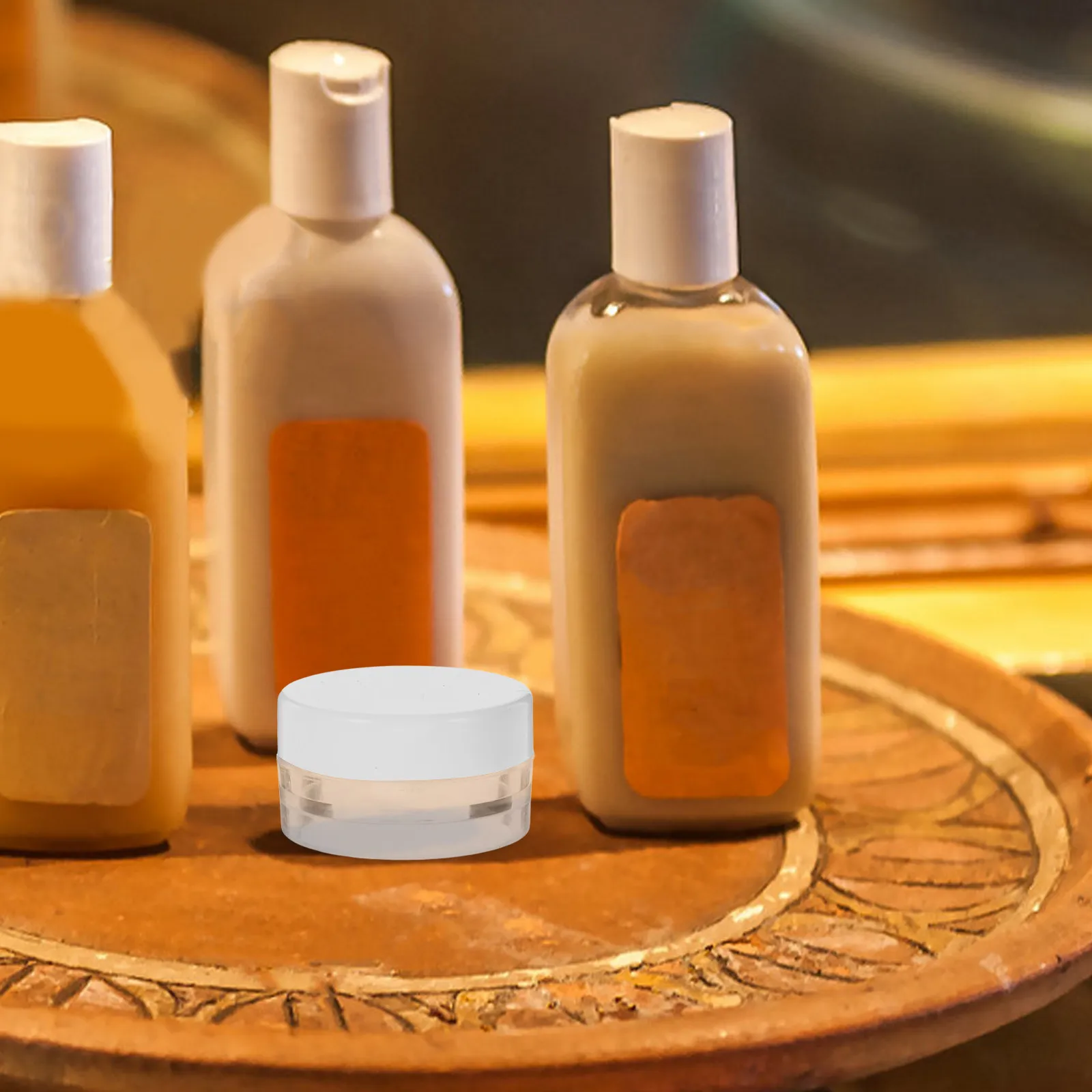 20Pcs Cream Jar Sturdy Plastic Lotion Container Travel Facial Cream Box Portable Skin Care Small Containers