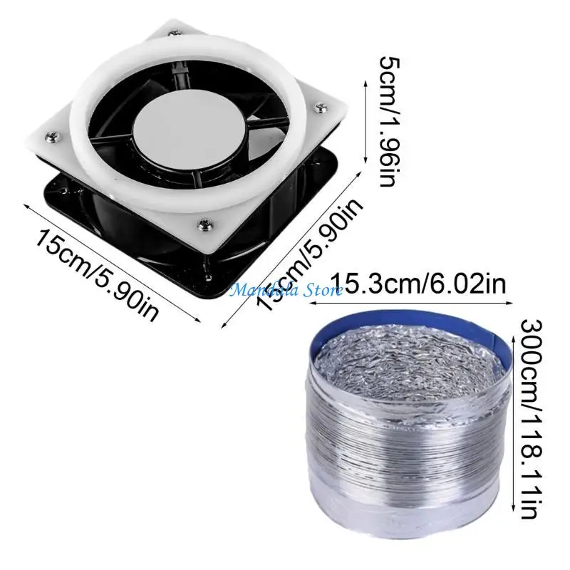 U2JC 12 فولت مروحة حديدية لحام قوية تزيل الأبخرة والرائحة مع مجموعة مستخرج أبخرة لوحة خرطوم تنفيس 6 بوصة #6