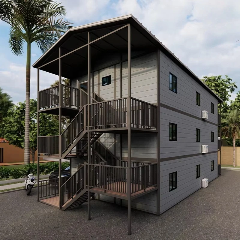 رخيصة الثمن بالجملة 20FT 40FT حاوية منزل الجاهزة 3 قصة 3 6 غرفة نوم الجاهزة المنازل الجاهزة فيلا فاخرة