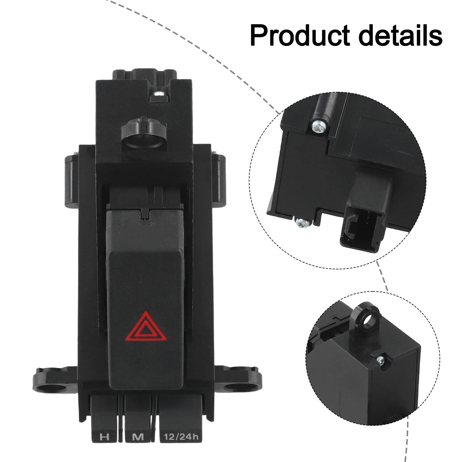 

OEM BBM2-66-4H0 Hazard Flasher Switch Replacement Part Vehicle Fitment Wear-Resistant ABS Material Black Color