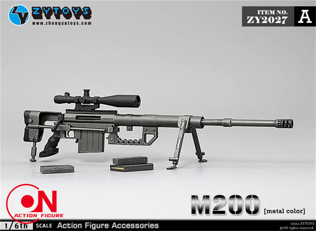 ZYTOYS ZY2027 1/6 Rifle de francotirador M200 de plástico 21cm modelo de pistola accesorios de escena aptos para muñecas de cuerpo de figura de acción de soldado de 12 pulgadas