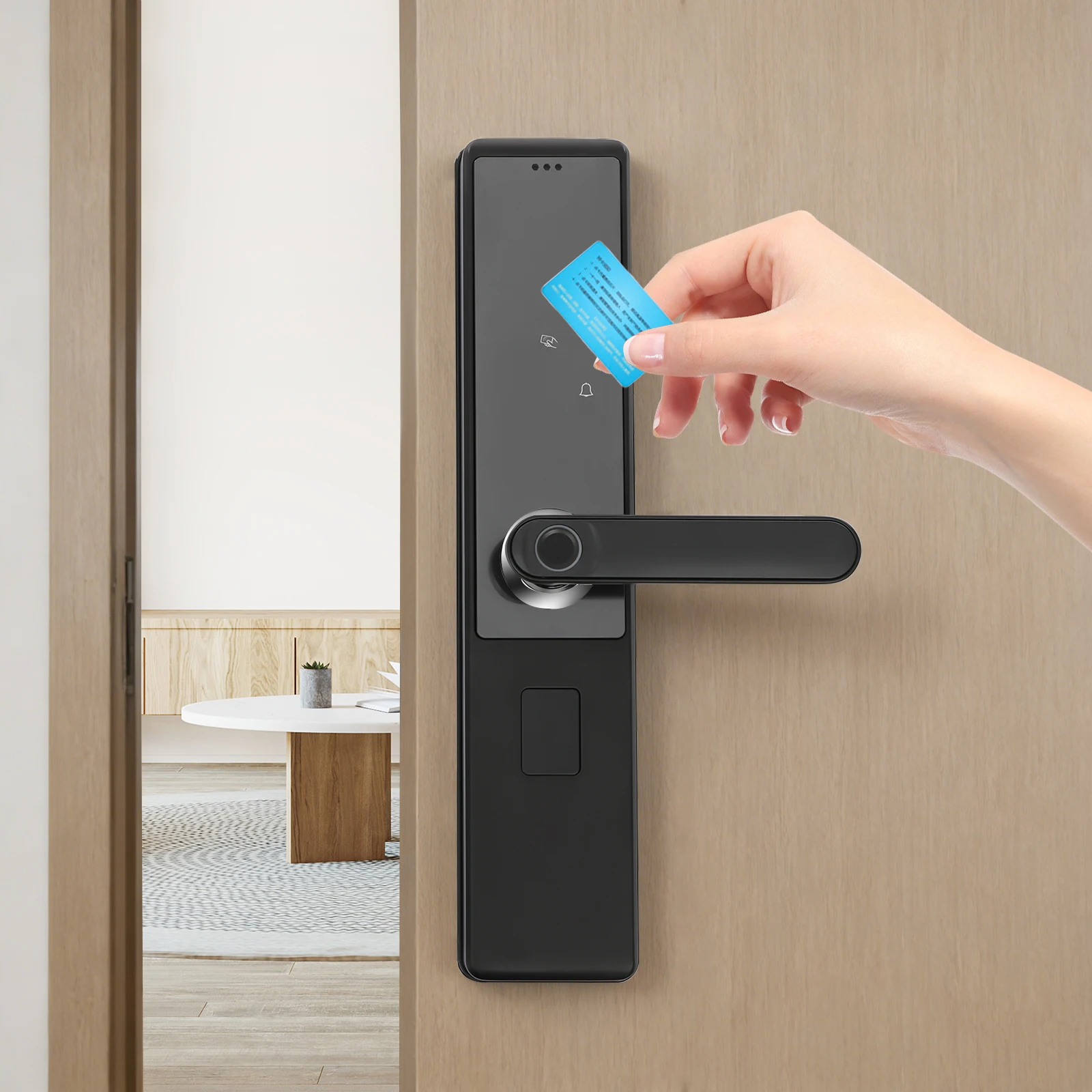 

Fingerprint Door Lock, Smart Door Lock with a Handle, Smart Door Lock﻿ Suitable for Homes, Apartments, Hotels, Offices