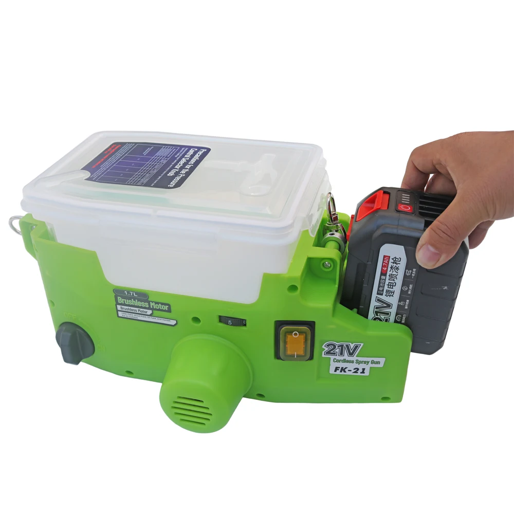 Airless Spray Gun Latex Line Lacquer 500W Airless Paint Sprayer Machine with 2pcs 21V Lithium Battery  Small Portable Backpack