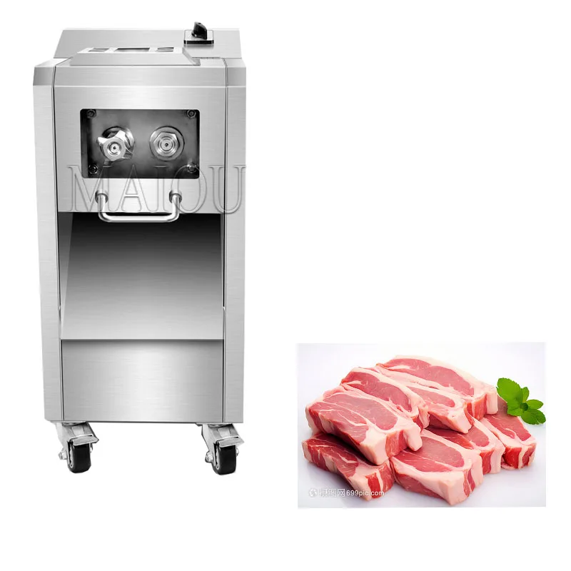 Powerful 2200W 200KG/H Meat Cutting Machine Food Processing Commercial Vertical Meat Slicer Cutter Machines