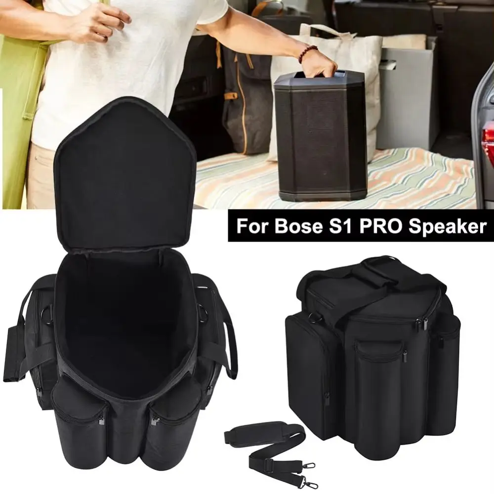 Portable Carrying Storage Bag Adjustable Shoulder Strap Anti-Scratch Speaker Dust Case Cover Shockproof for Bose S1 Pro