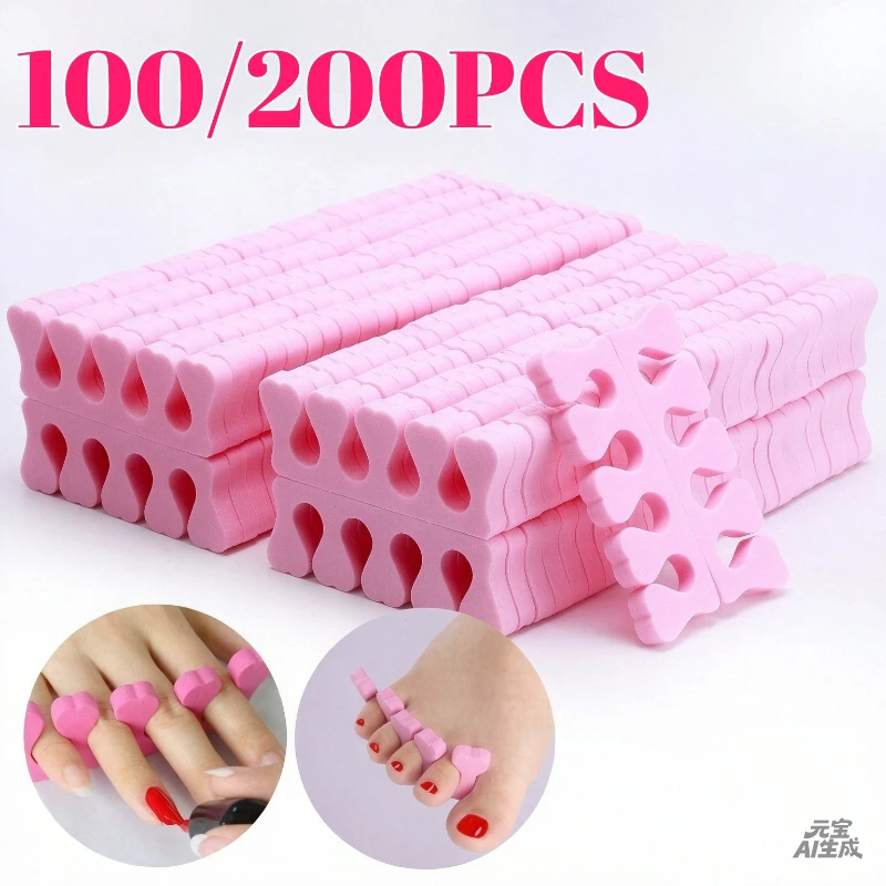 Gel Refill Pack - 100/200 stuks/verpakking Nagelkunst Teenafscheiders Vingers Voeten