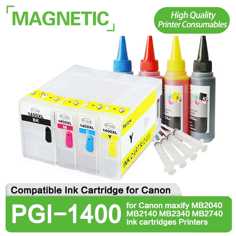 Refillable PGI-1400 PGI 1400XL Ink Cartridge compatible for Canon maxify MB2040 MB2140 MB2340 MB2740 ink cartridges Printers