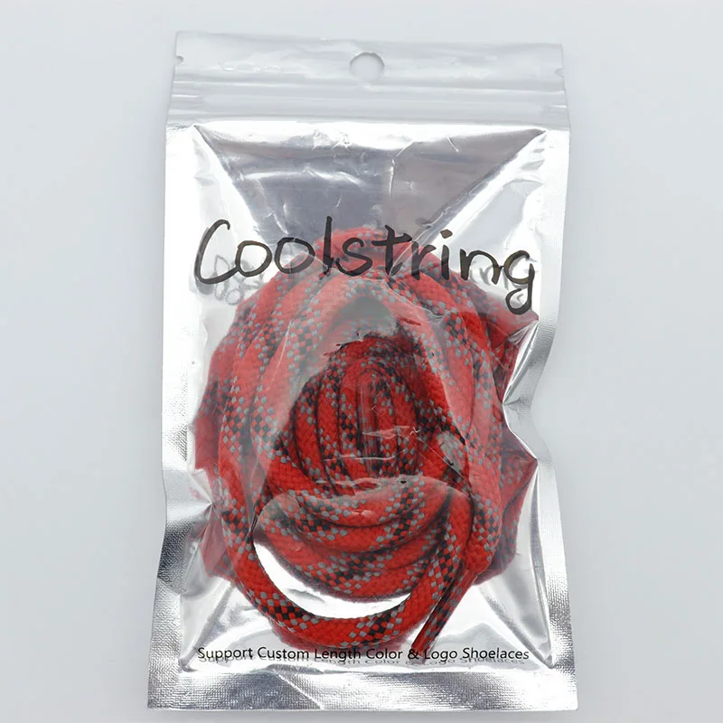Coolstring Premium Accessory 6MM Easy Tie Durable Polyester Ropes TriColors Labor Shoe Laces Sneaker Canvas Round Tape Wholesale
