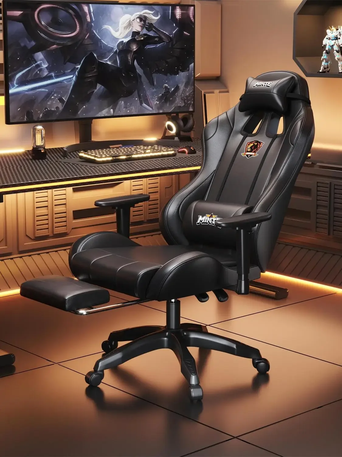 E-sports Chair, Home Reclining Computer Chair, Comfortable Sedentary Lifting Ergonomic Chair, Dormitory Gaming Chair