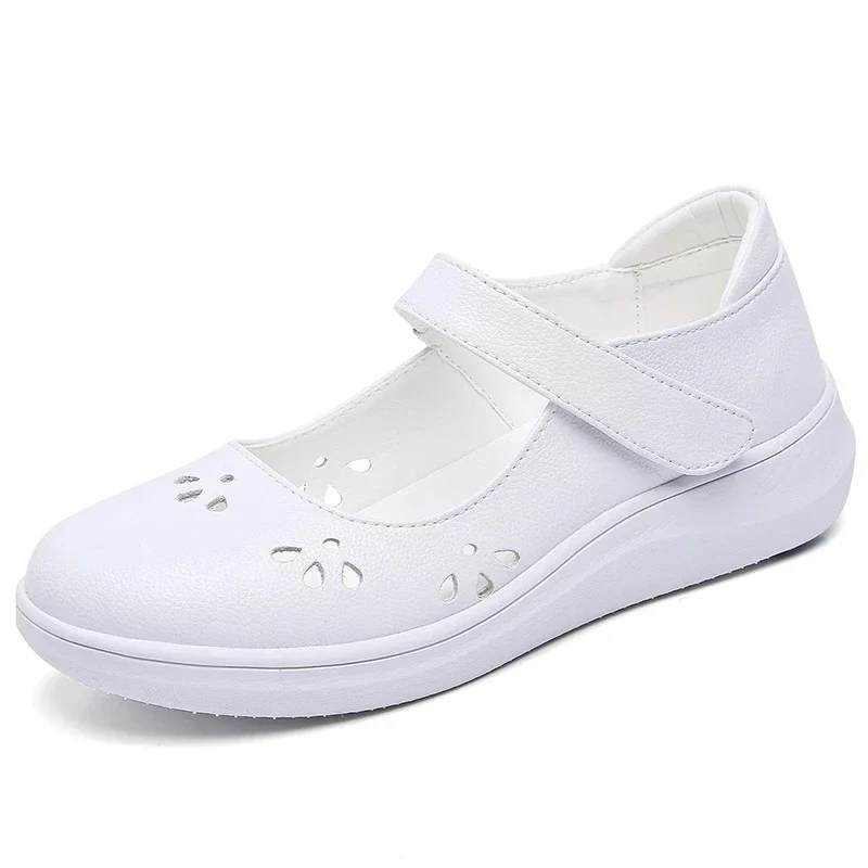 TIMETANG Ladies slip on lolita Shoes Leather Mary Janes Nurse Shoes Woman White Flats kawaii Designer Spring Summer zapatillas