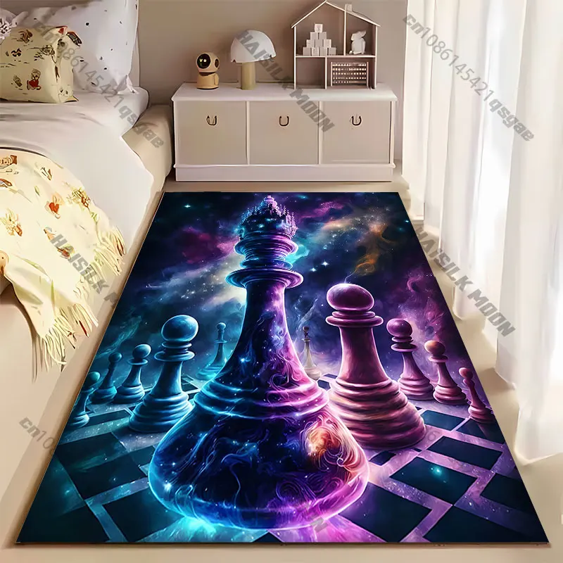 Cosmic chess strategy imagination carpet Yoga living room room decor children's crawling mat doormat area rug games mat