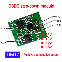 DC-DC Voltage Converter Boost-Buck Module Positive Negative Voltage Dual Output DC7-28V to 5V 9V 12V 15V Buck Converter