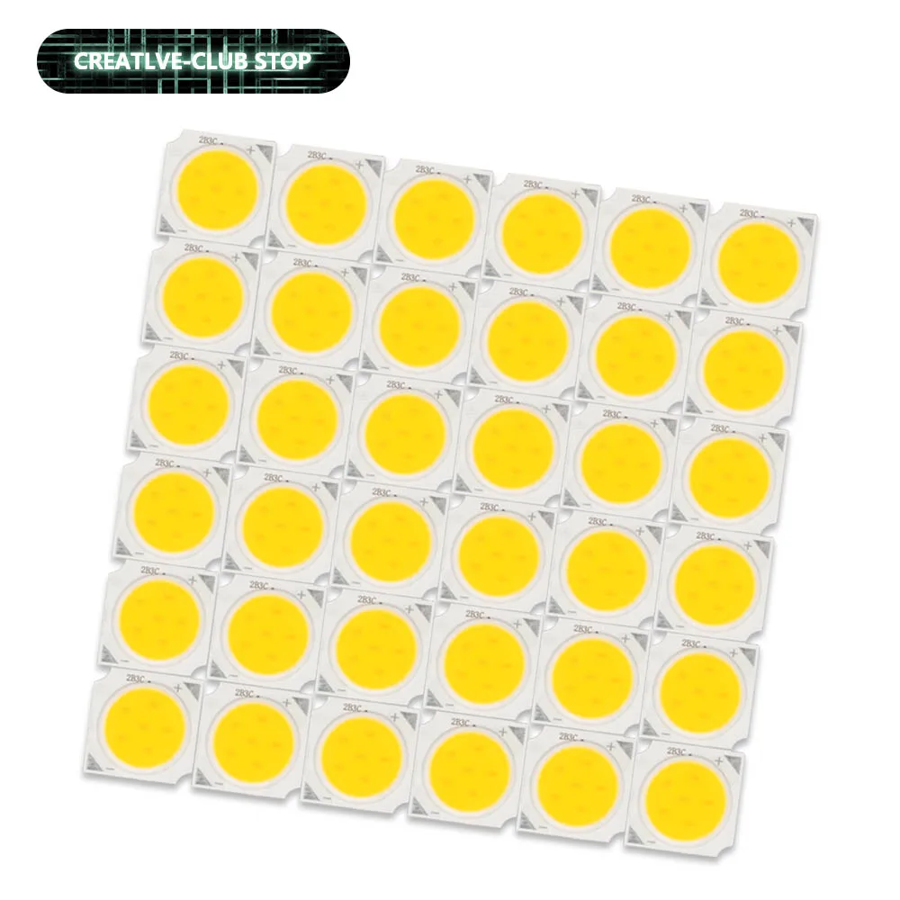 20pcs LED COB Light Bulb 250mA 1313 3W 5W 7W 10W Warm White Cold White LED Source Chip Light Lamp SpotLight Downlight Lamps DIY