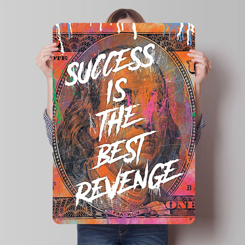 Best Revenge Metal Poster Custom Wall Art Retro Vintage Tinplate Signs for Man Cave Decoration Home Decor Accessories Wand Deko