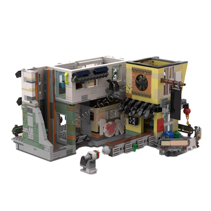 1549 PCS House Street City Neighborhood 3rd And 4Th Floor MOC Customize Modular Building Block Creative DIY Christmas Toy Gift