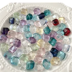 20pcs 11mm Square Shape Colorful rystal Glass Beads Spacer Loose Beads for Jewelry Making DIY Bracelet Earrings Accessories
