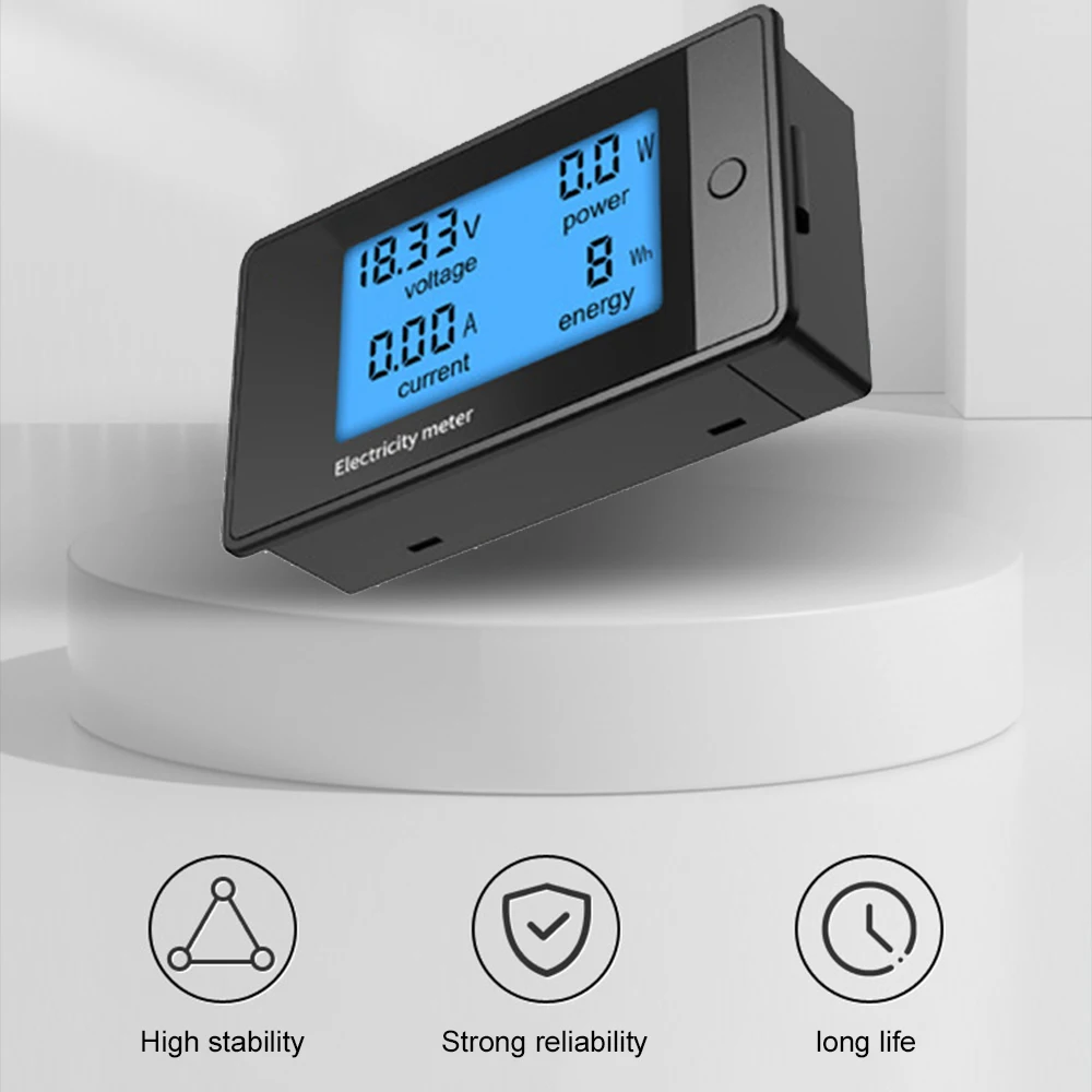 Imagem -03 - Voltímetro e Amperímetro Lcd Digital Detector de Energia de Energia Medidor com Derivação Tensão em 20a 50a 100a 200a dc 7.5100v