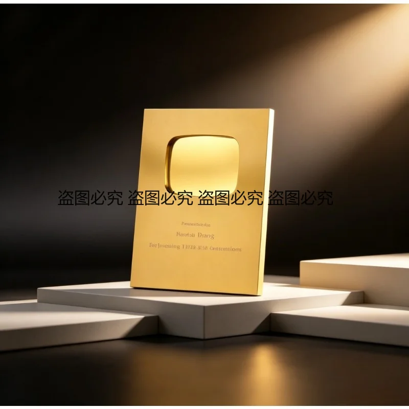 New Gold Silver UV Printed Plaque Space Aluminum Custom Honor Award Thank You Decor Gift
