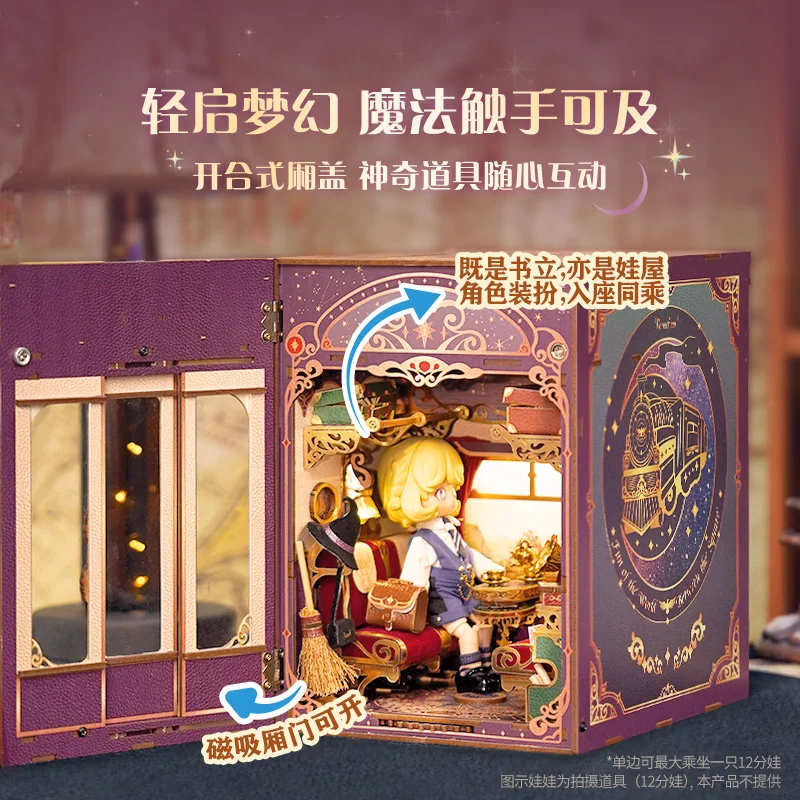 Tonecheer Harry Potter Great Hall Colorful Lights Building Block Diorama Model Kit DIY 3D Wooden Puzzle Decoration Birthday Gift view 5