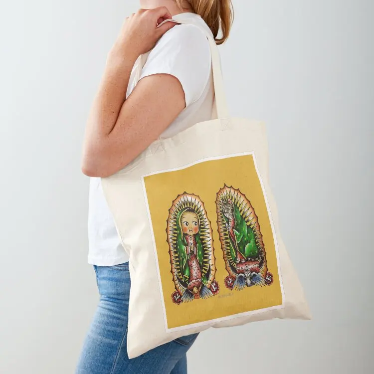 

and Cat Guadalupanos. Tote Bag canvas tote bag Women's beach bags foldable reusable bag large tote
