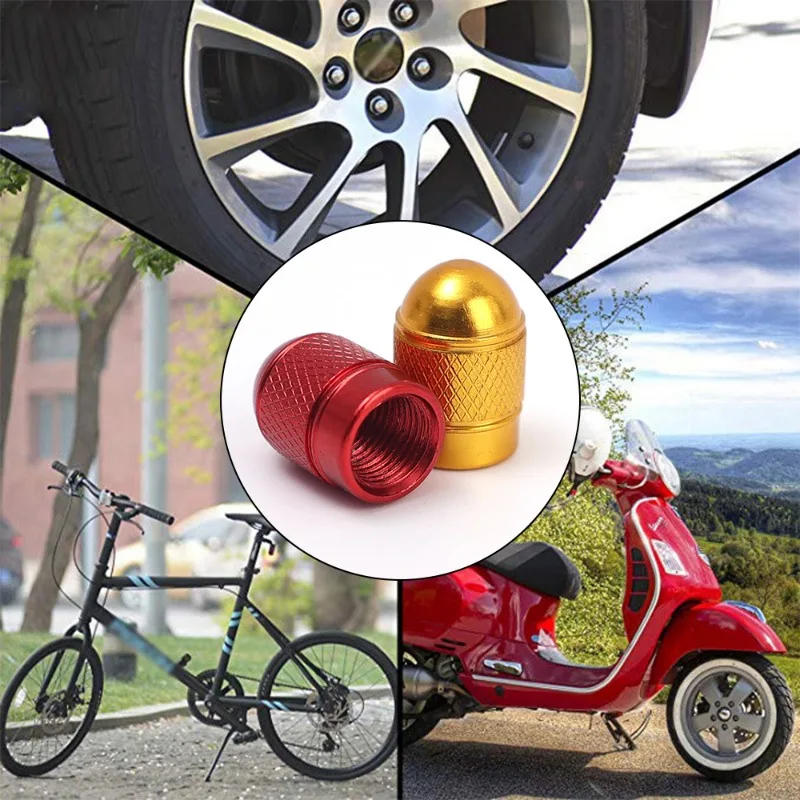 1/2/4/5pcs Aluminum Alloy Valve Caps Car Tire Valve Stems Cap Tire Valve Cap Bike Motorcycles Dust proof Valve stem cap