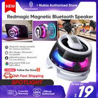 Redmagic Magnetic Portable Bluetooth Speaker 400mAh Battery Mini Sound Box Bluetooth 5.3 RGB Lighting Phone Holder Outdoors