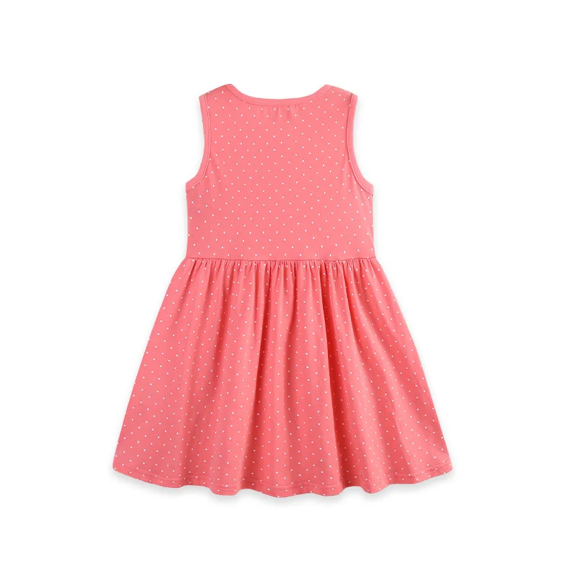 Summer girls' short-sleeved dress cross-border new fashion embroidered princess dress knitted cotton round neck girls' dress