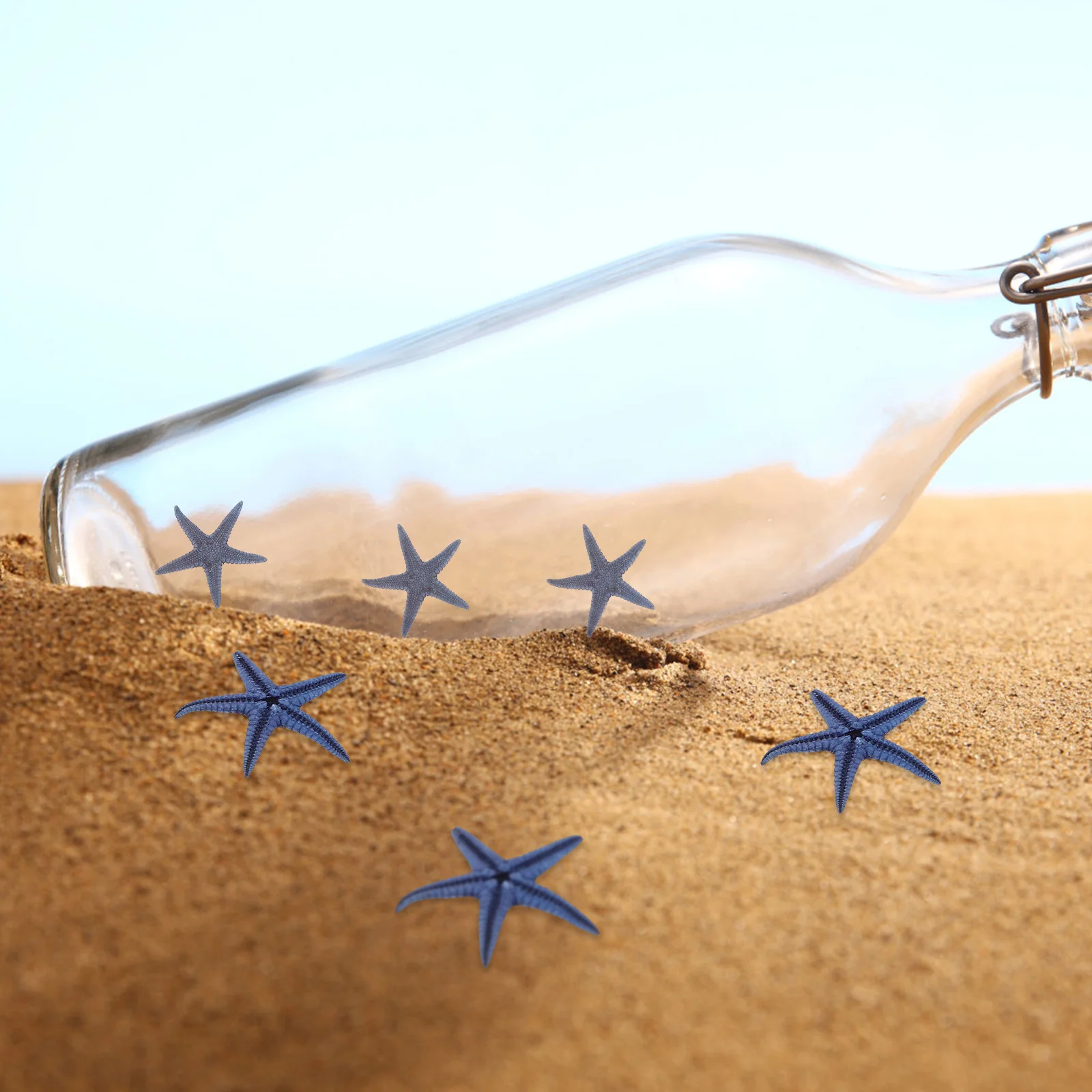 

100Pcs Exquisite Star Decor Realistic Natural Appearance Aquarium Ornament Wishing Bottle DIY Star Decor for Fish Tank