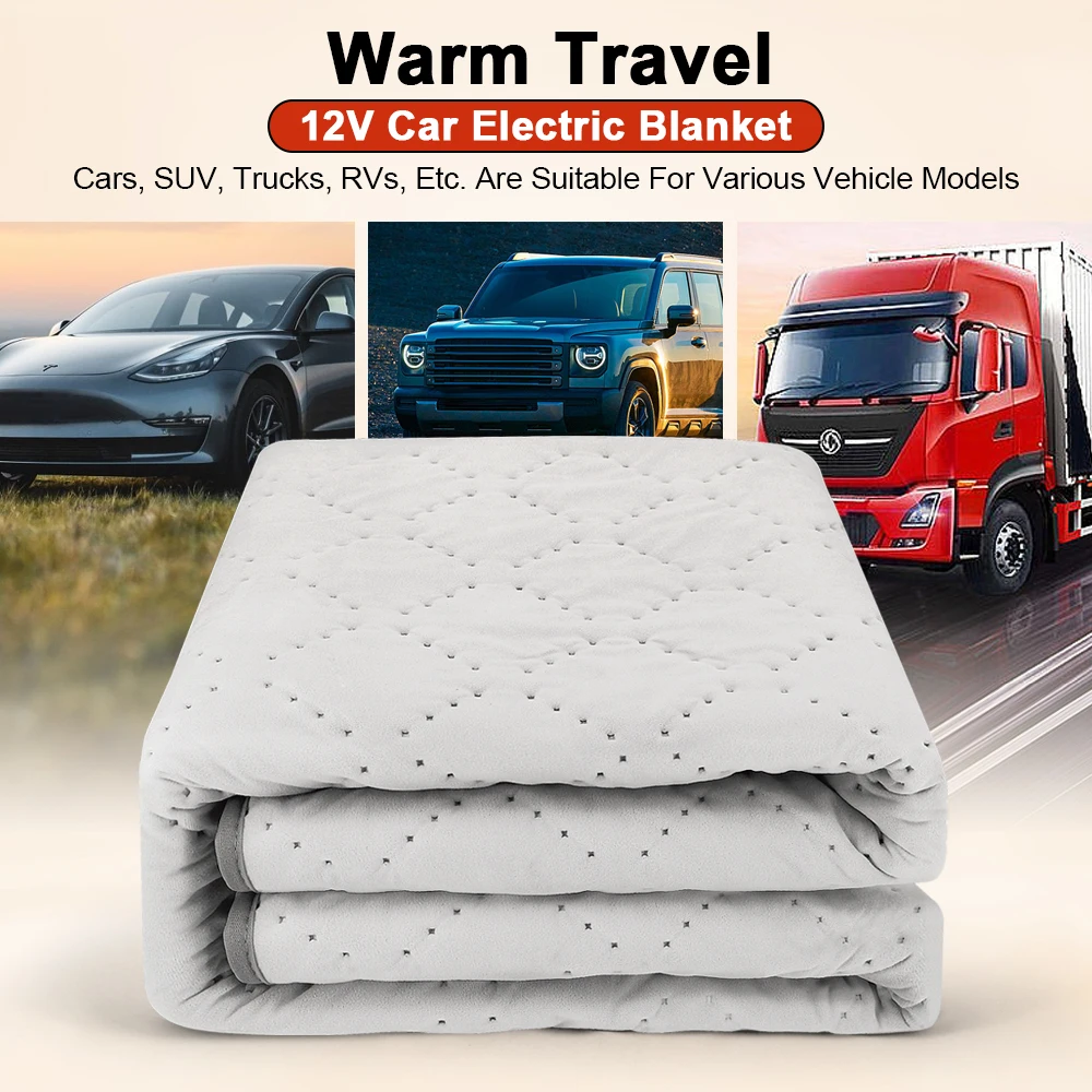 Car Electric Heated Blanket 12V Car Energy Saving Warm Blanket 50x150cm/70x180cm/120x150cm Truck RVs Car Heating Blanket Mat