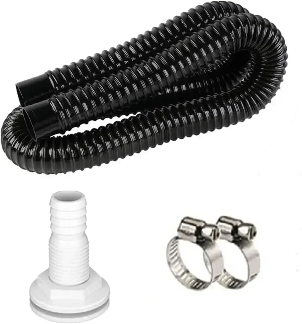 6.5 FT Kink Free Flexible PVC Bilge Pump Hose 1-1/8 Inch Dia Premium Quality Caravan Bilge Pump Installation Kit Parts