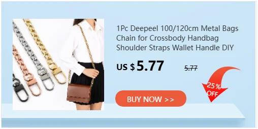 2Pcs Deepeel Metal Bag Handles Purse Frame O D Rings Handbags Replacement Chain DIY Bags Handle Handmade Hardware Accessories