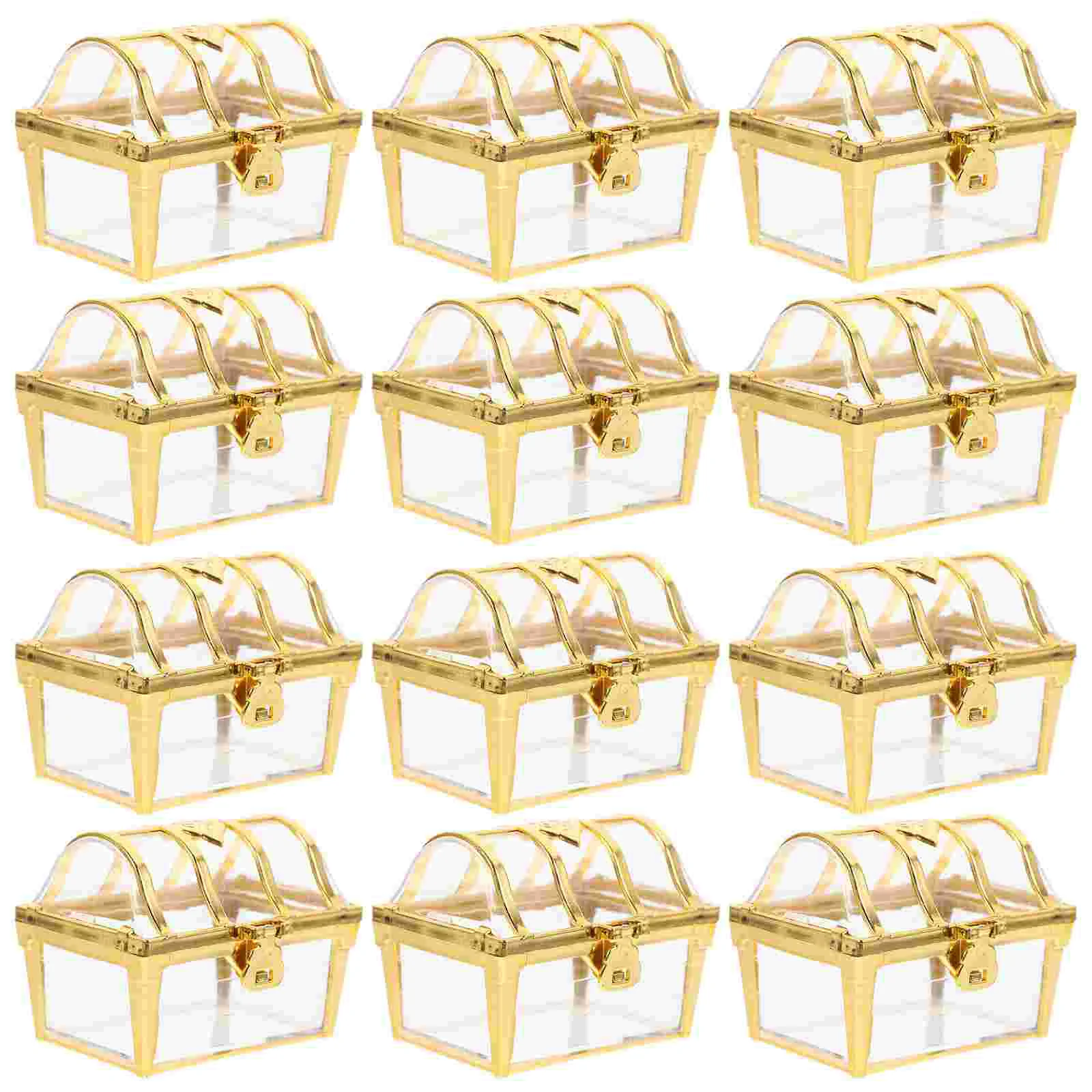 

12 Pcs Wedding Candy Box Container Chocolate Treasure Chest Boxes Sweets Wrapping Packing