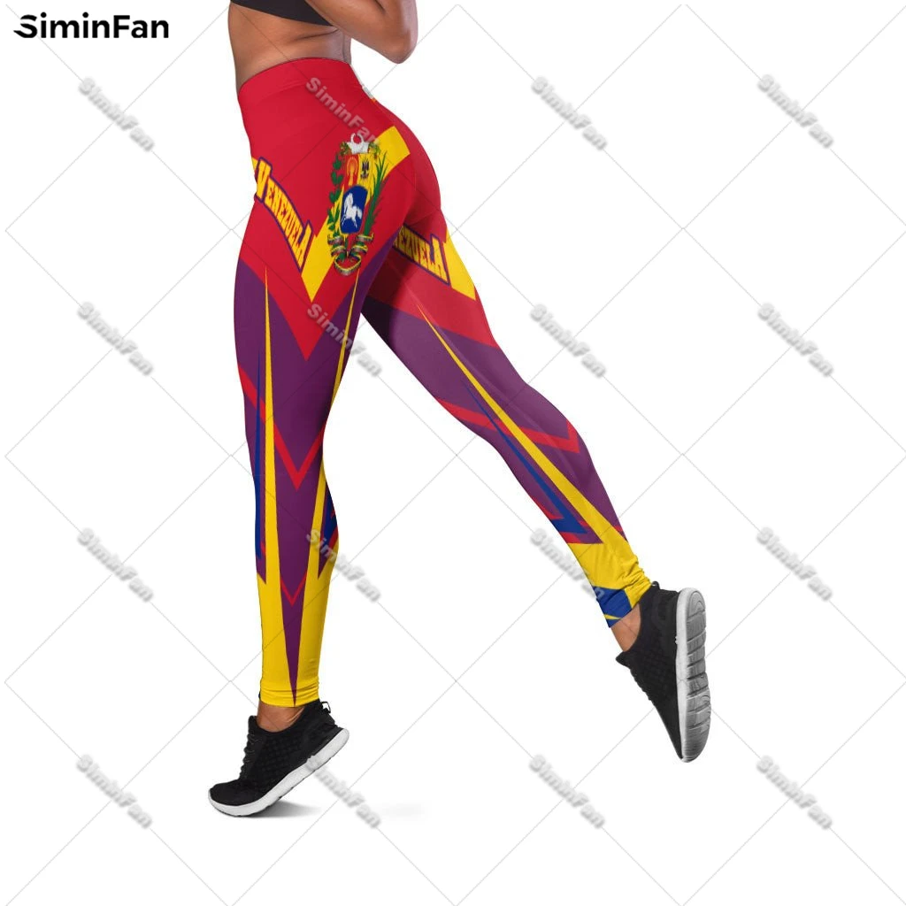 Venezuela Sporty Style 3D Printed Women Legging Female Fitness Yoga Pant Stretchy Sporty Trouser Lady Bottoms Casual Sportswear