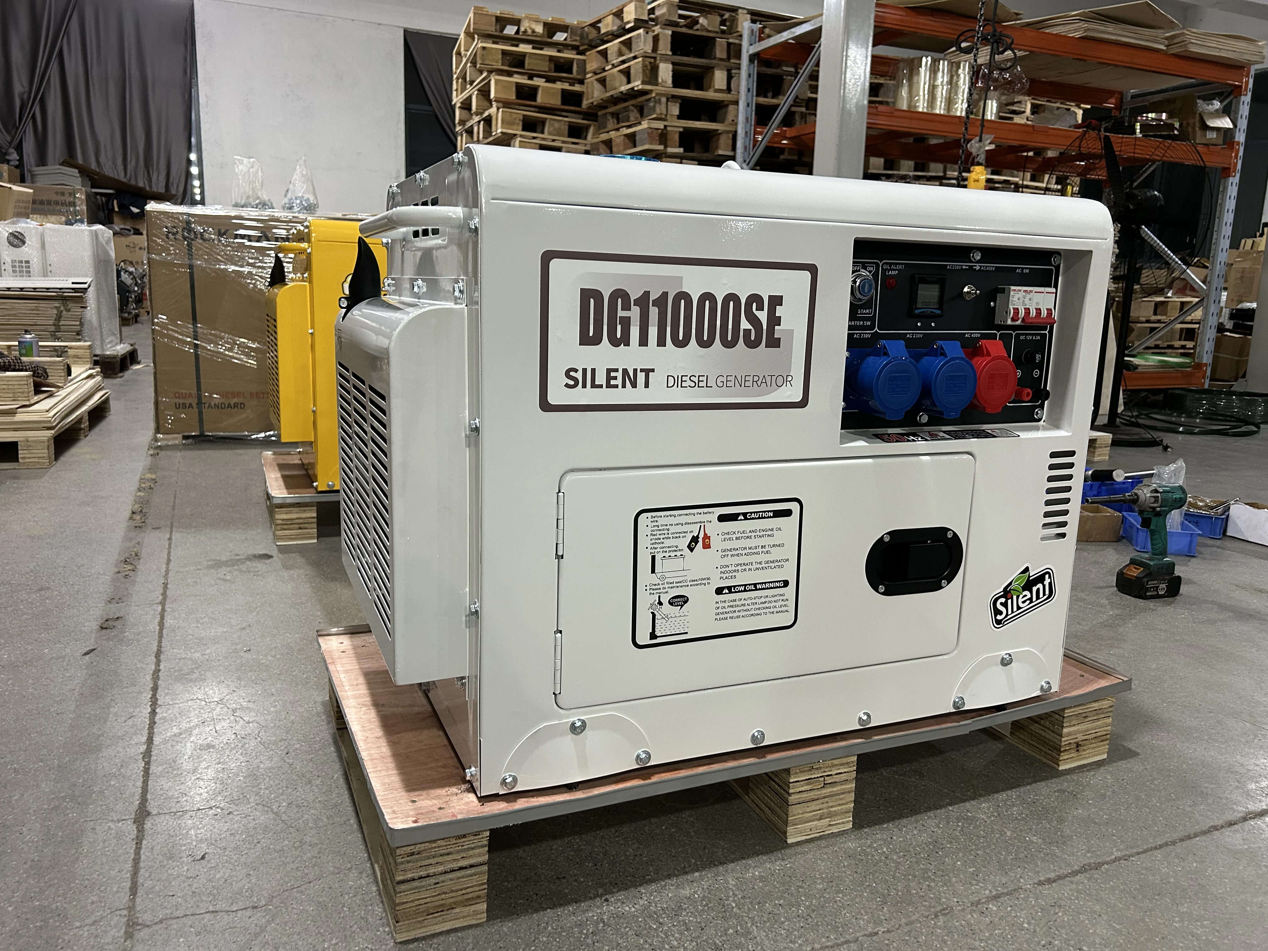 Super Silent Diesel Generator 3KW-20KW, 110V/220V/380V Portable with Wheels & ATS for Home/Welding, 50/60Hz