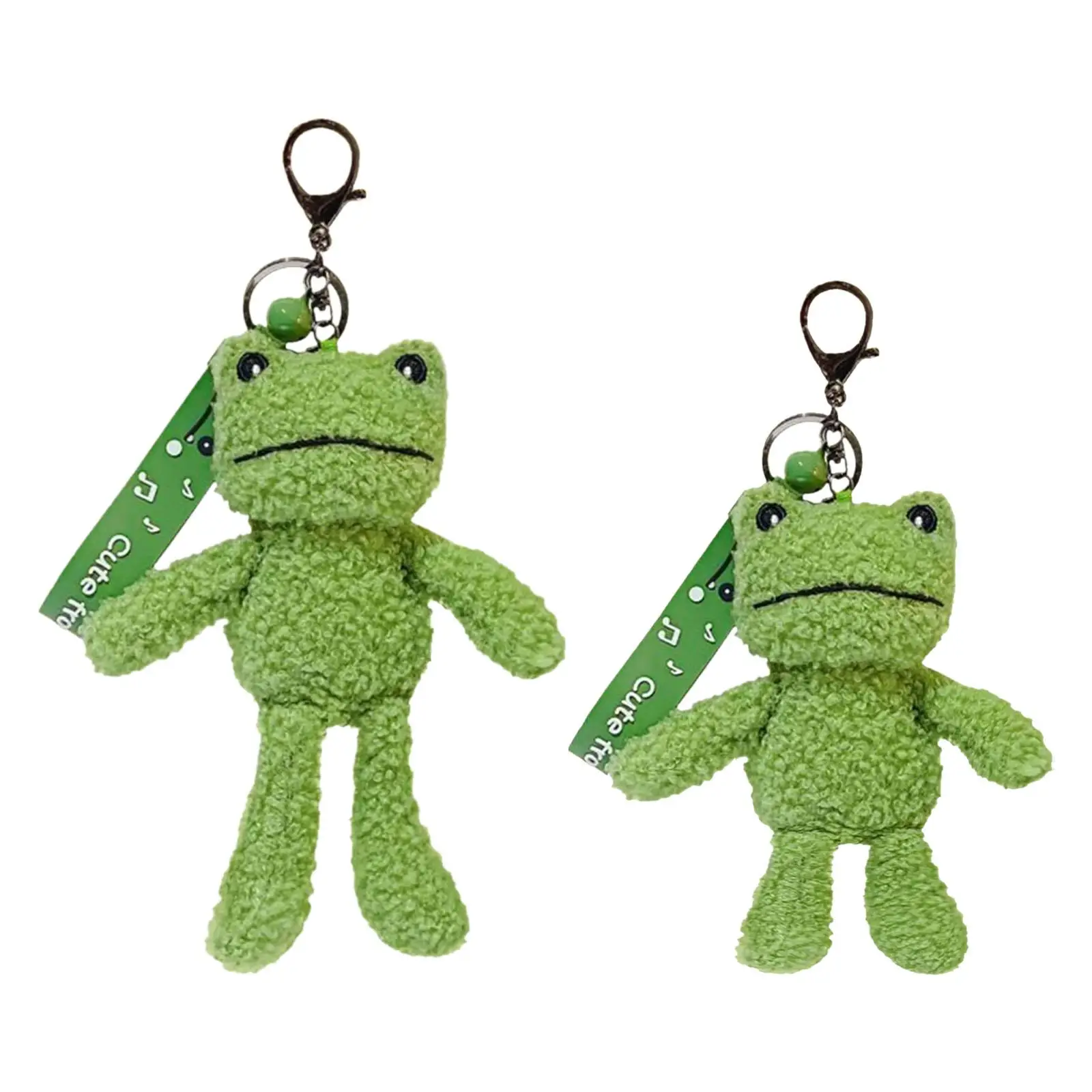 Plush Frog Toy Keychain Charming Pendant Keyring for Women Kids Girls Boys Gifts