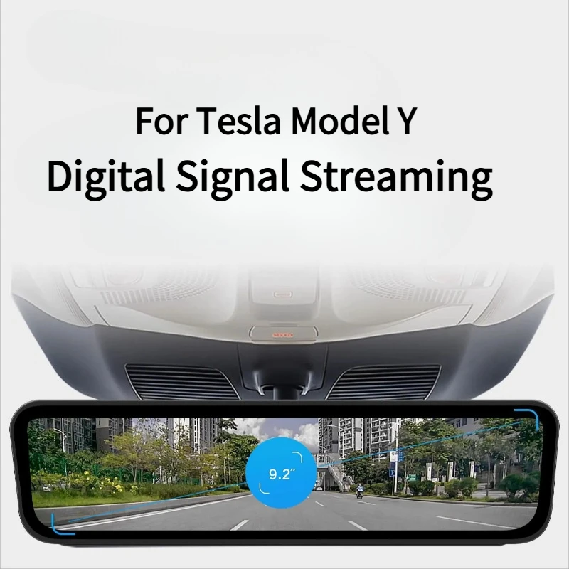 Digital Signal Streaming Rearview Mirror Dash Cam IPS Screen HD Night Vision For Tesla Model Y Car Accessories